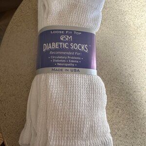 3 pack Crew Diabetic Socks- Sock Size: 10-13 Shoe Size: 7-11